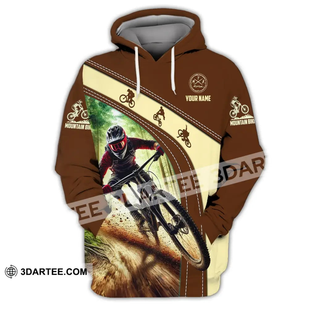 Man Shirt Custom Name Mountain Bike Polo Long Sleeve Gift Hoodie / S T-Shirt