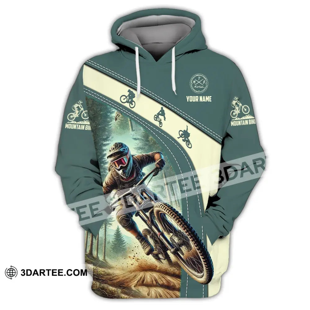 Man Shirt Custom Name Mountain Bike Polo Long Sleeve Gift Hoodie / S T-Shirt