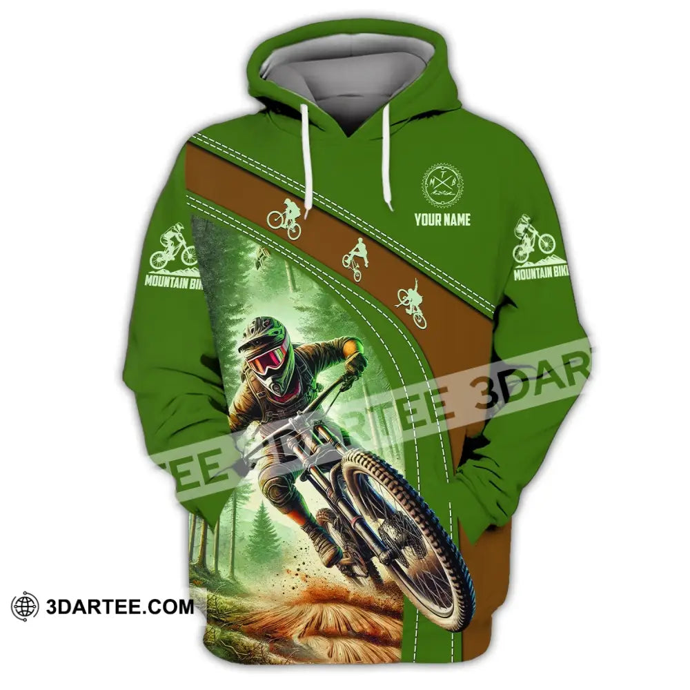 Man Shirt Custom Name Mountain Bike Polo Long Sleeve Gift Hoodie / S T-Shirt