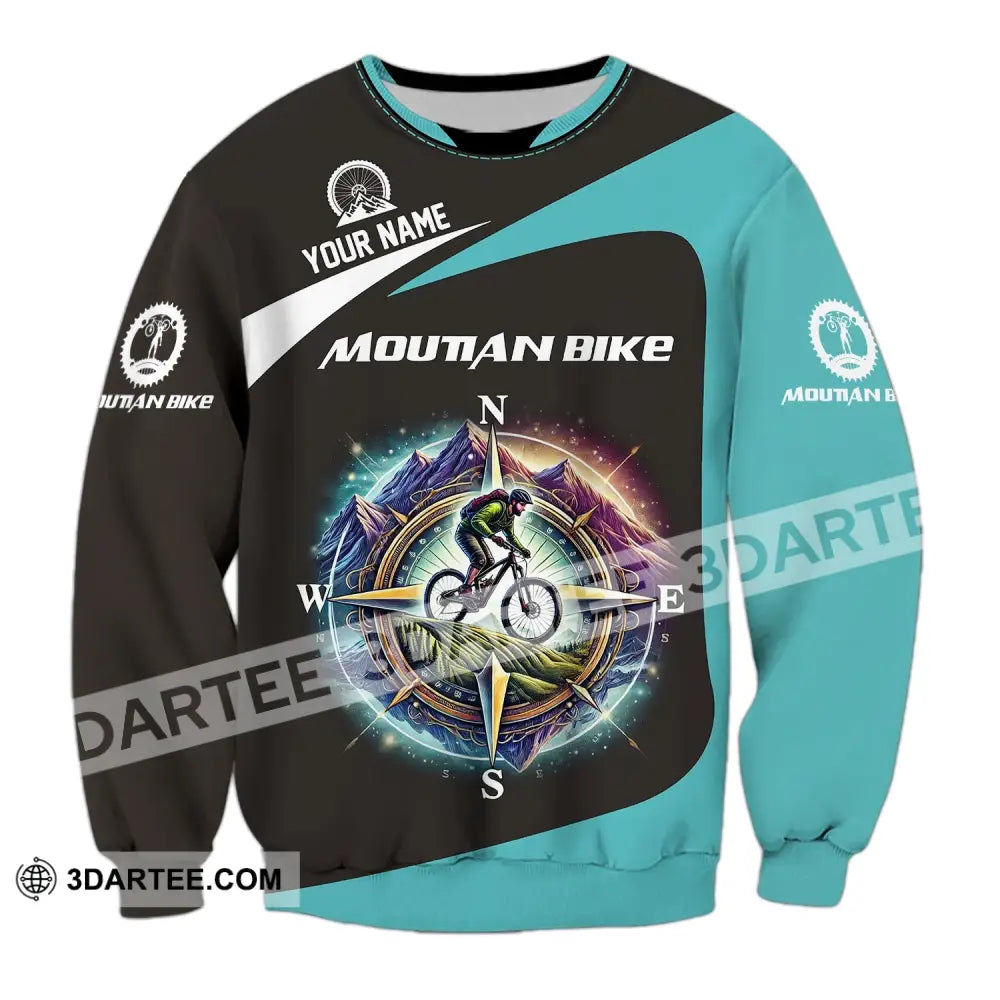 Man Shirt Custom Name Mountain Bike Polo Long Sleeve Gift / S T-Shirt