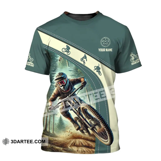 Man Shirt Custom Name Mountain Bike Polo Long Sleeve Gift T-Shirt / S T-Shirt