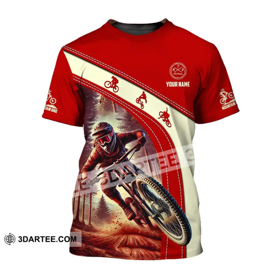 Man Shirt Custom Name Mountain Bike Polo Long Sleeve Gift T-Shirt / S T-Shirt