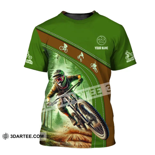 Man Shirt Custom Name Mountain Bike Polo Long Sleeve Gift T-Shirt / S T-Shirt