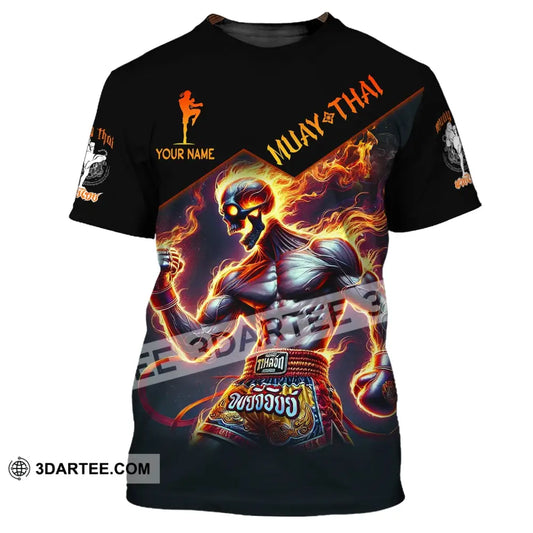 Man Shirt Custom Name Muay Thai Hoodie Polo Long Sleeve T-Shirt / S T-Shirt