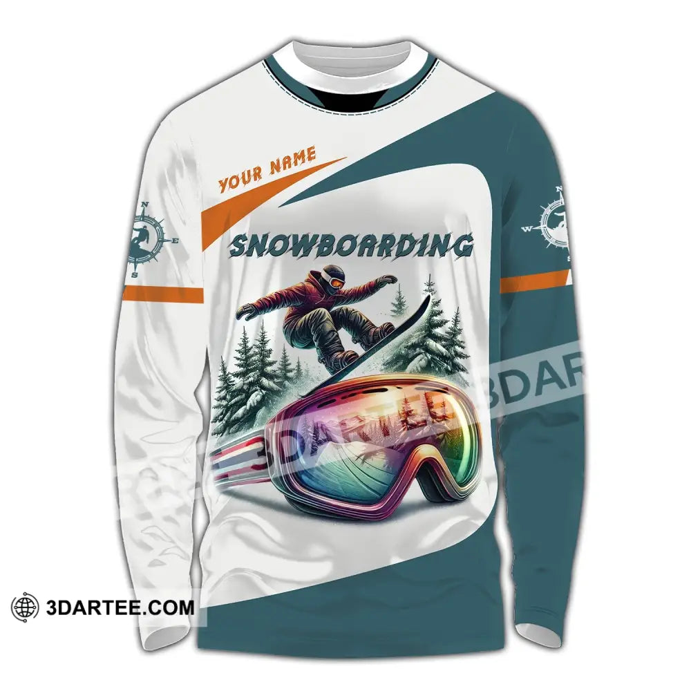 Man Shirt Custom Name Snowboarding Polo Long Sleeve Gift / S T-Shirt