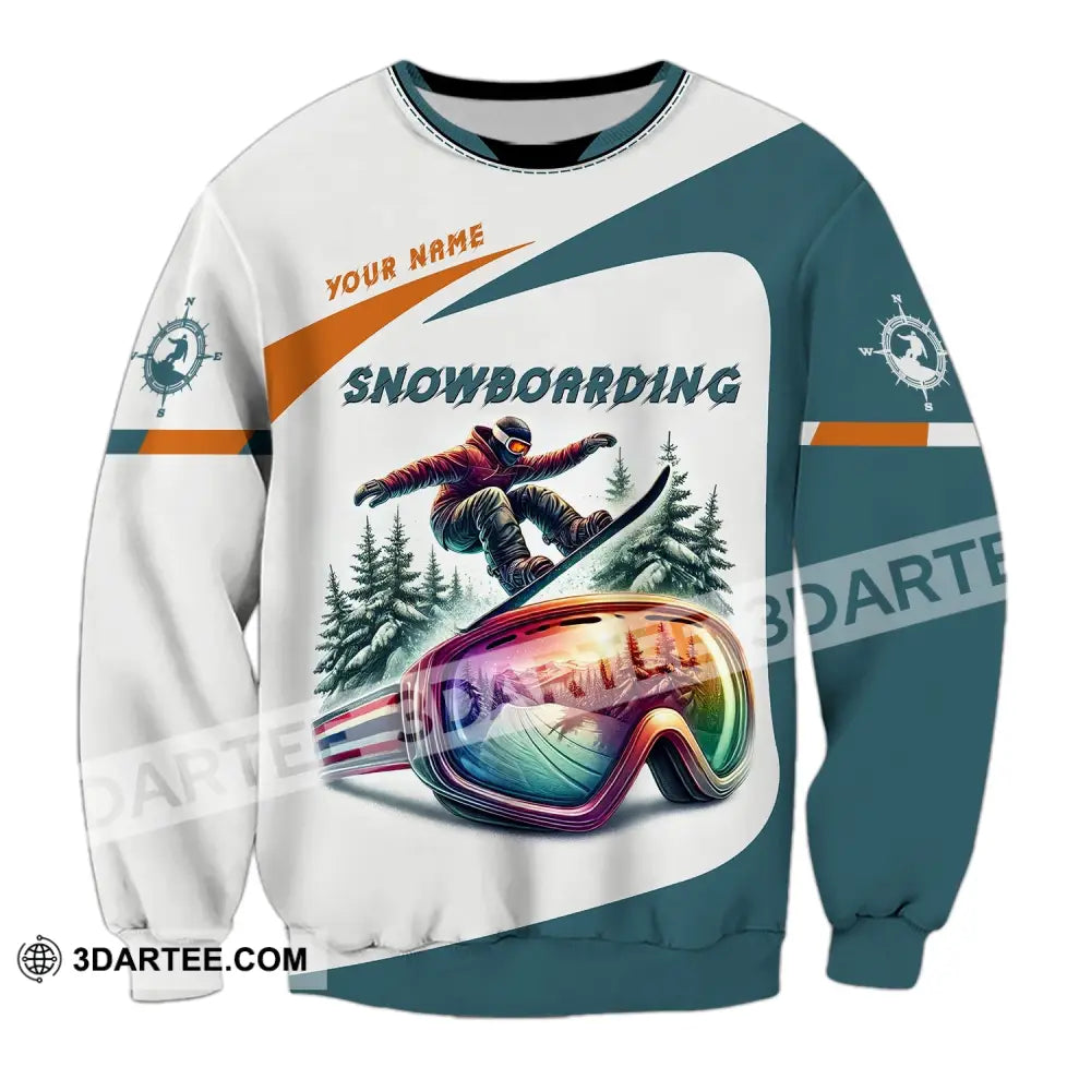 Man Shirt Custom Name Snowboarding Polo Long Sleeve Gift / S T-Shirt