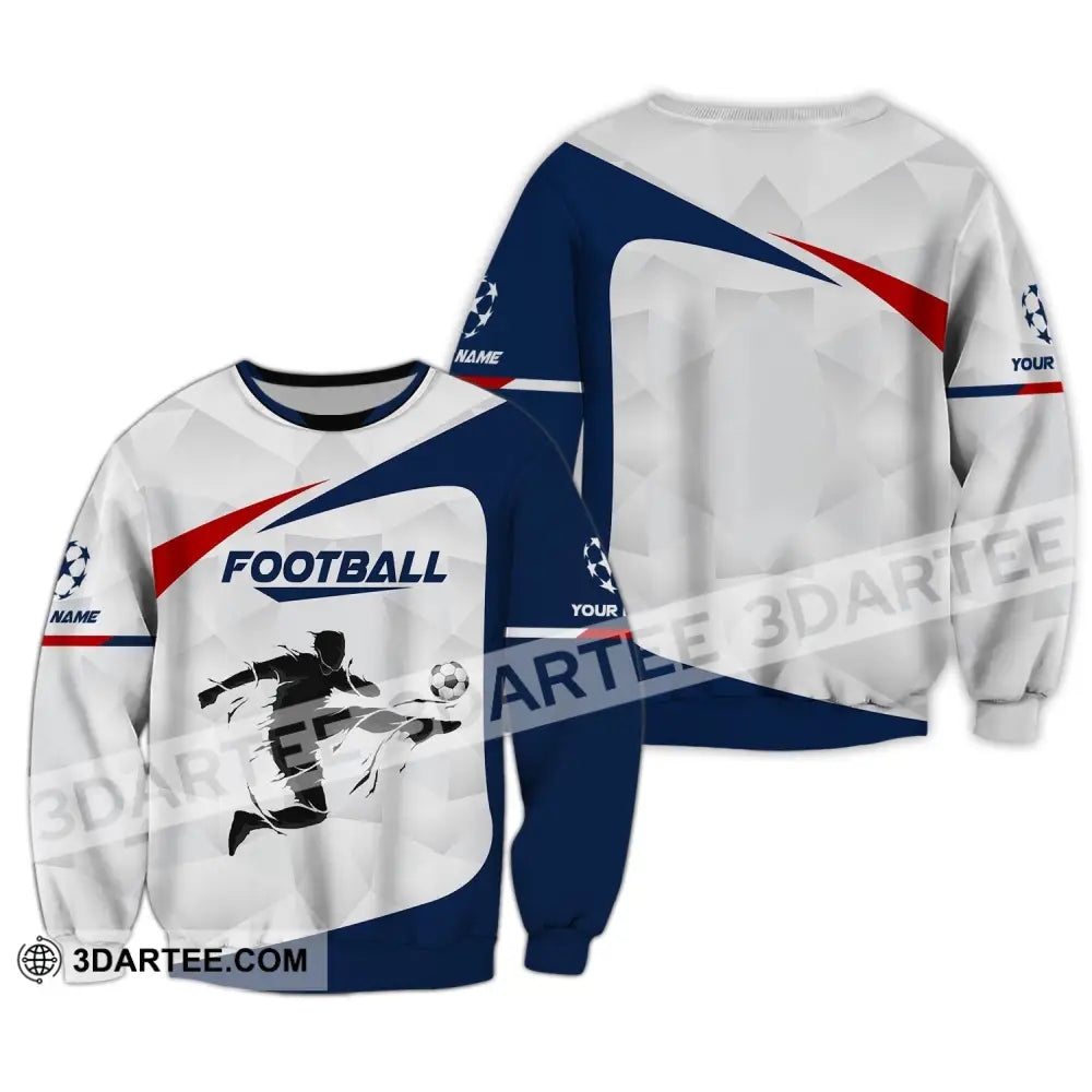 Man Shirt Custom Name Soccer T-Shirt Goal Gift For Lover Long Sleeve / S