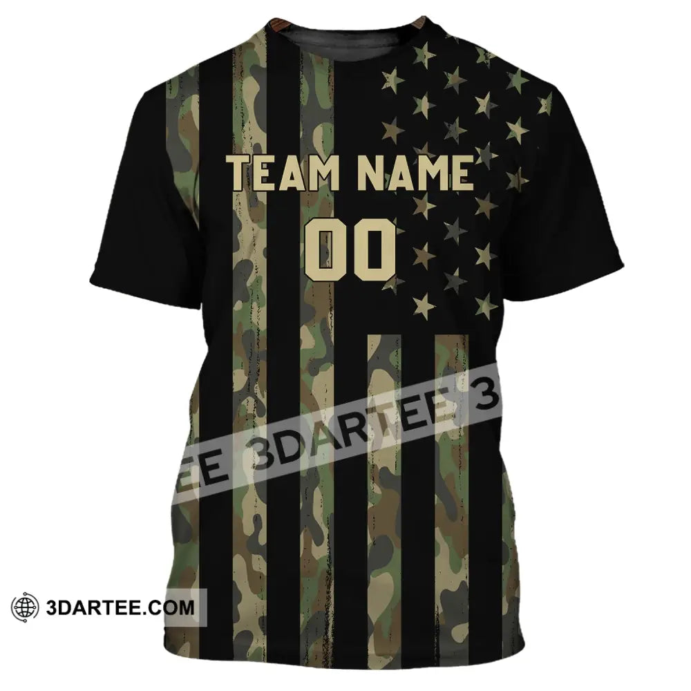 Man Shirt - Custom Name T-Shirt American Flag Us T-Shirt