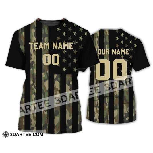 Man Shirt - Custom Name T-Shirt American Flag Us / S T-Shirt