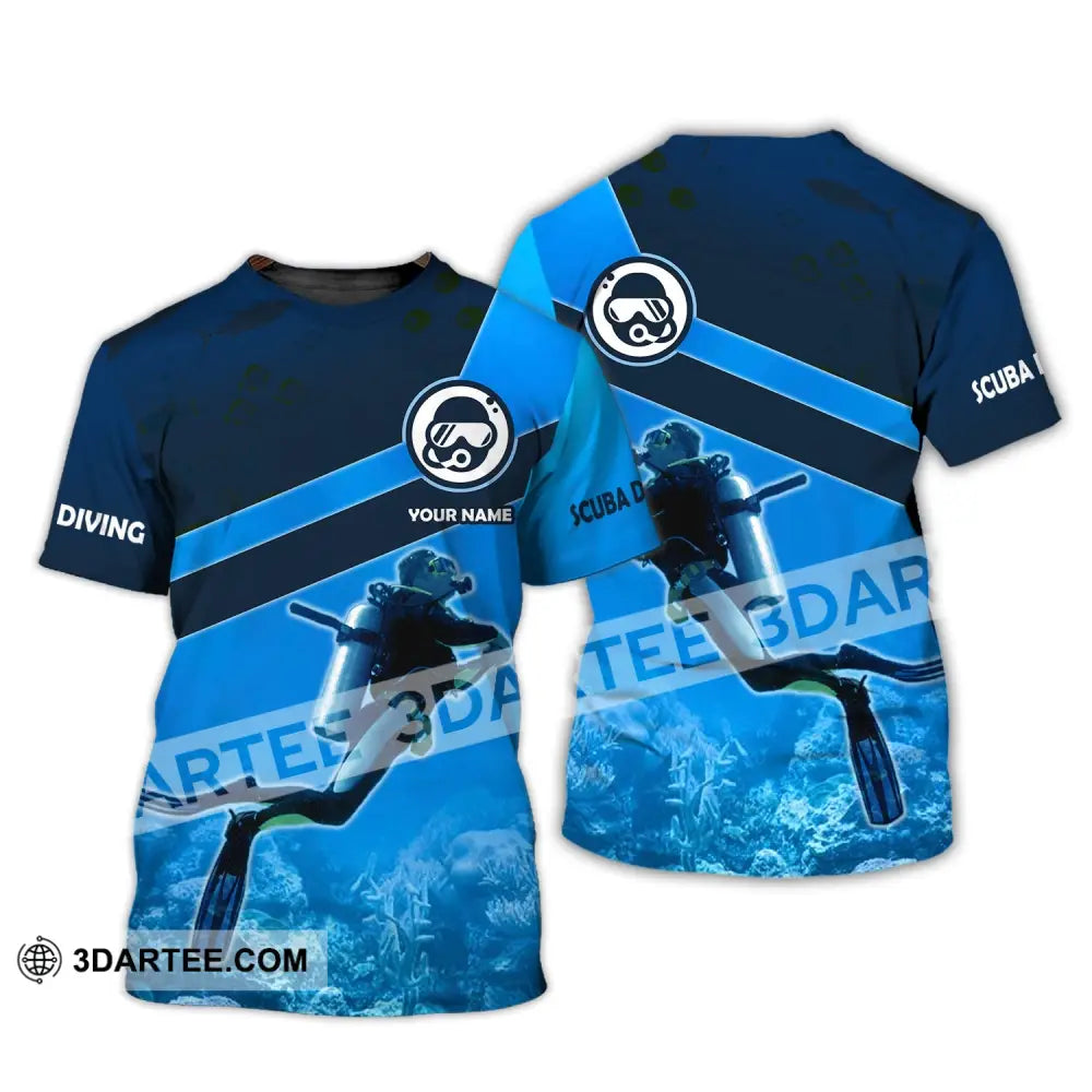 Man Shirt - Custom Name T-Shirt Scuba Diving Clothing / S T-Shirt