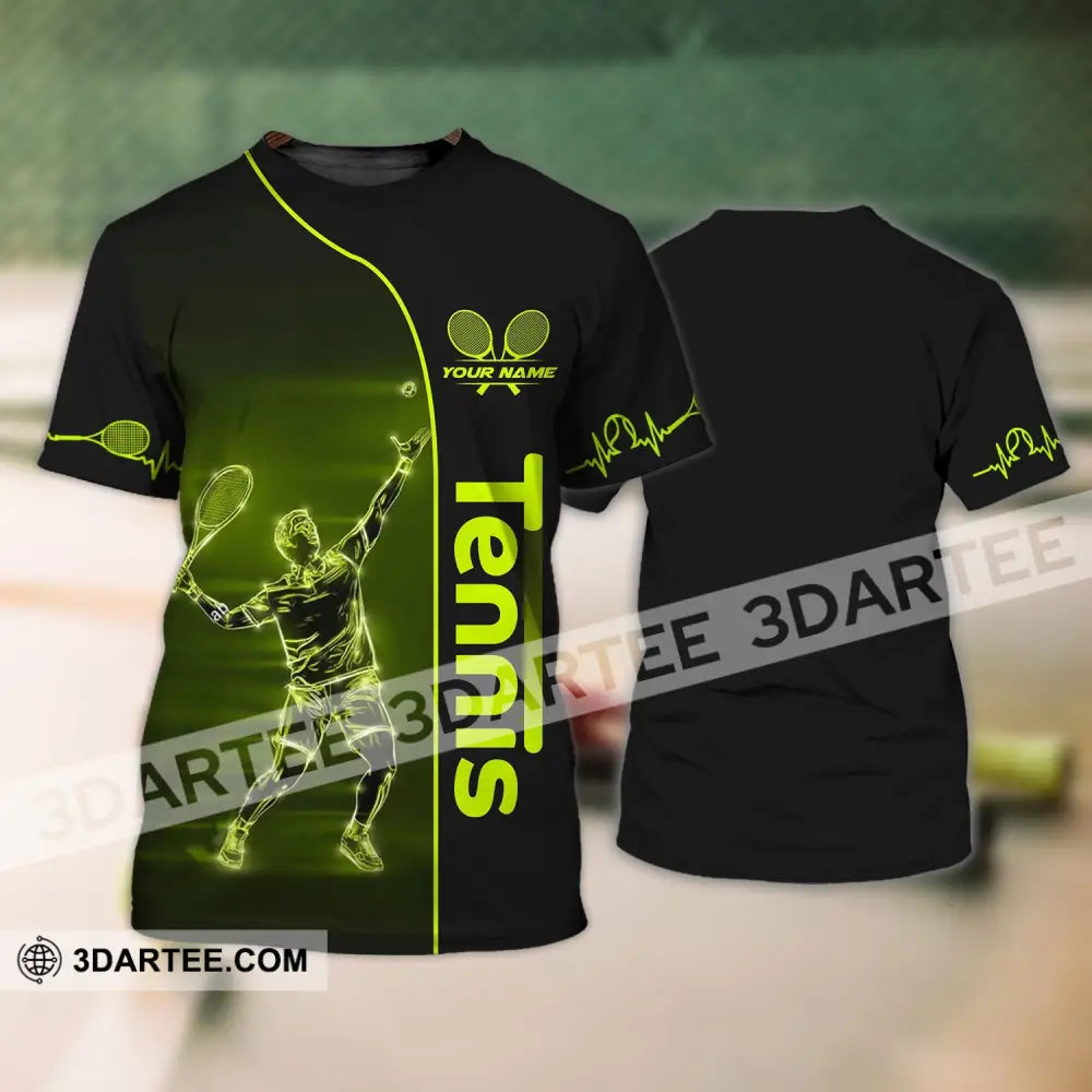 Man Shirt - Custom Name T-Shirt Tennis Lover Player T-Shirt