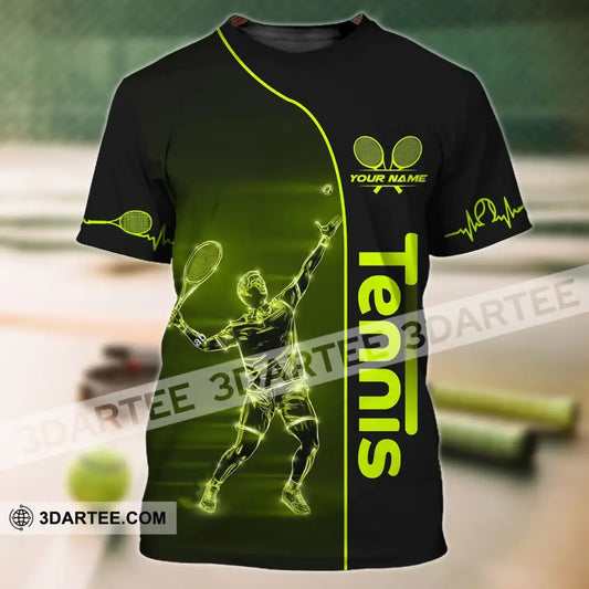 Man Shirt - Custom Name T-Shirt Tennis Lover Player / S T-Shirt