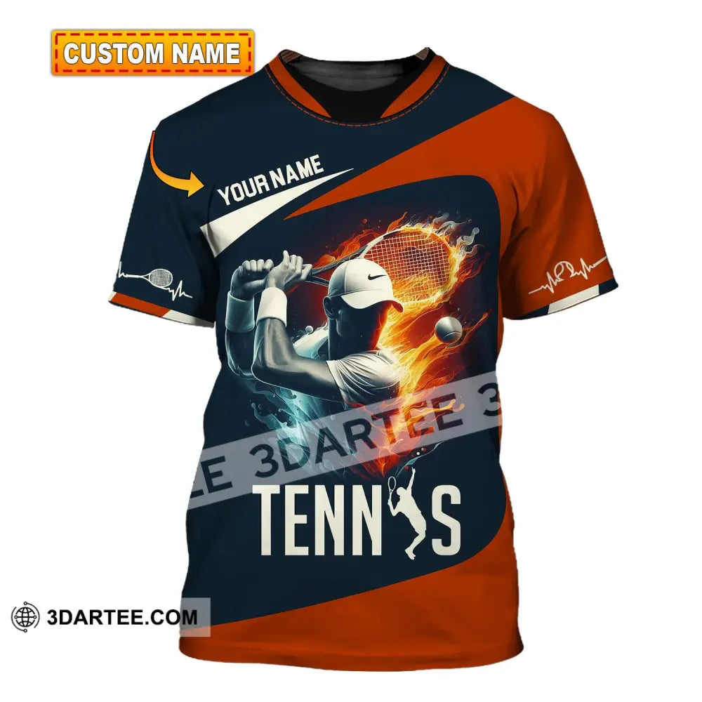 Man Shirt Custom Name Tennis Player Hoodie Polo Long Sleeve T-Shirt