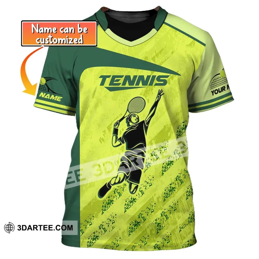 Man Shirt Custom Name Tennis T-Shirt For Club Gift Players