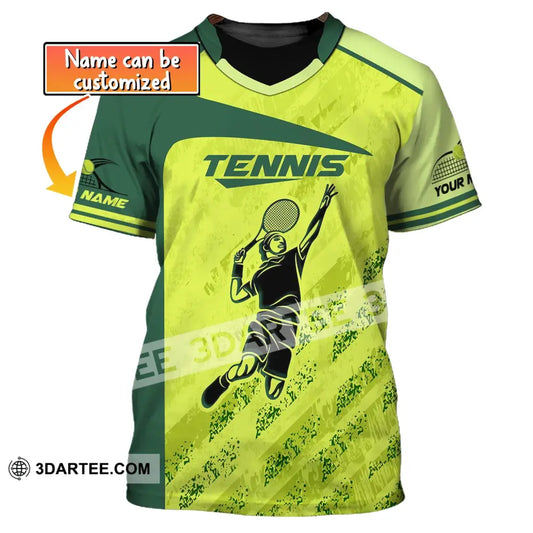 Man Shirt Custom Name Tennis T-Shirt For Club Gift Players