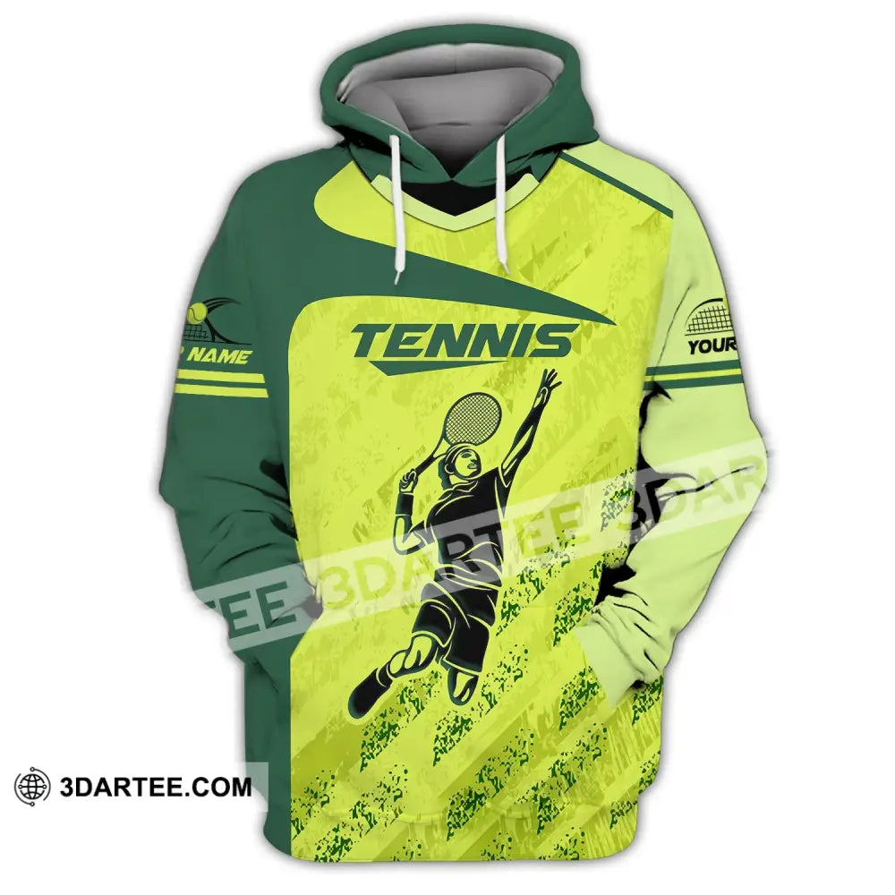 Man Shirt Custom Name Tennis T-Shirt For Club Gift Players Hoodie / S