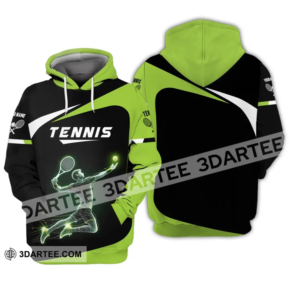 Man Shirt Custom Name Tennis T-Shirt For Team Gift Players Hoodie / S