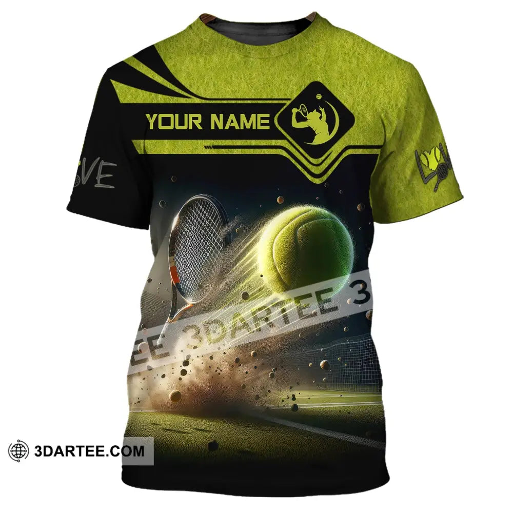 Man Shirt Custom Name Tennis T-Shirt Lover Gift Player Apparel / S