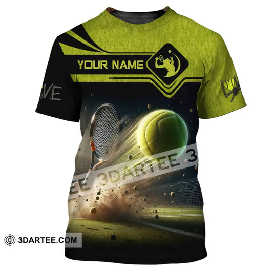 Man Shirt Custom Name Tennis T-Shirt Lover Gift Player Apparel / S