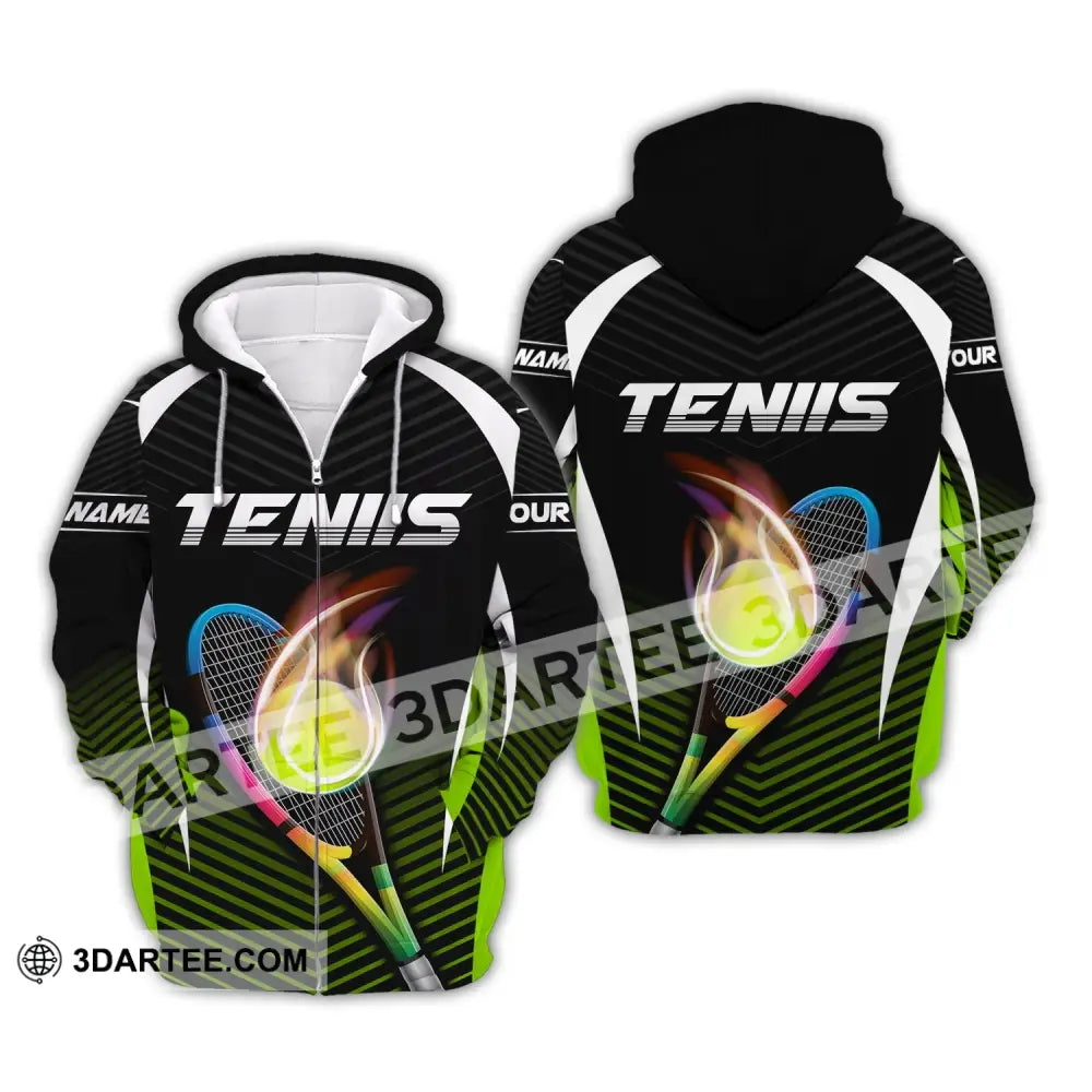 Man Shirt Custom Name Tennis T-Shirt Polo Zipper Hoodie Gift For Lover / S