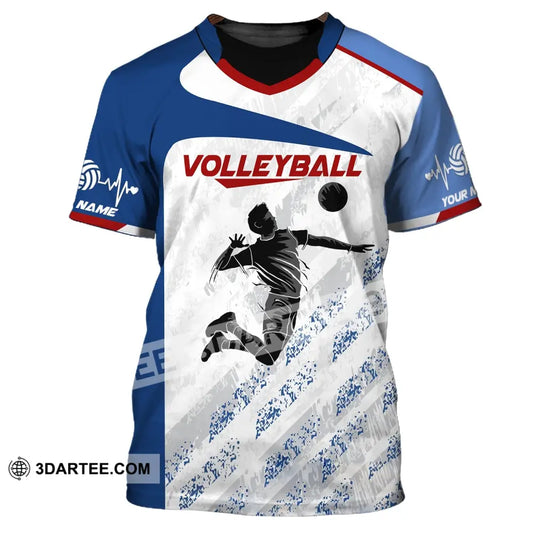 Man Shirt Custom Name Volleyball Gift For Players T-Shirt Club / S