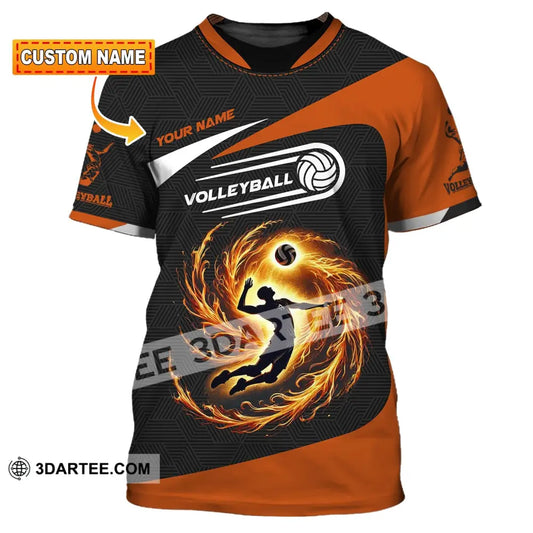 Man Shirt Custom Name Volleyball Player T-Shirt For Lover Team Uniform T-Shirt