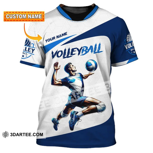 Man Shirt Custom Name Volleyball Player T-Shirt For Lover Team Uniform T-Shirt