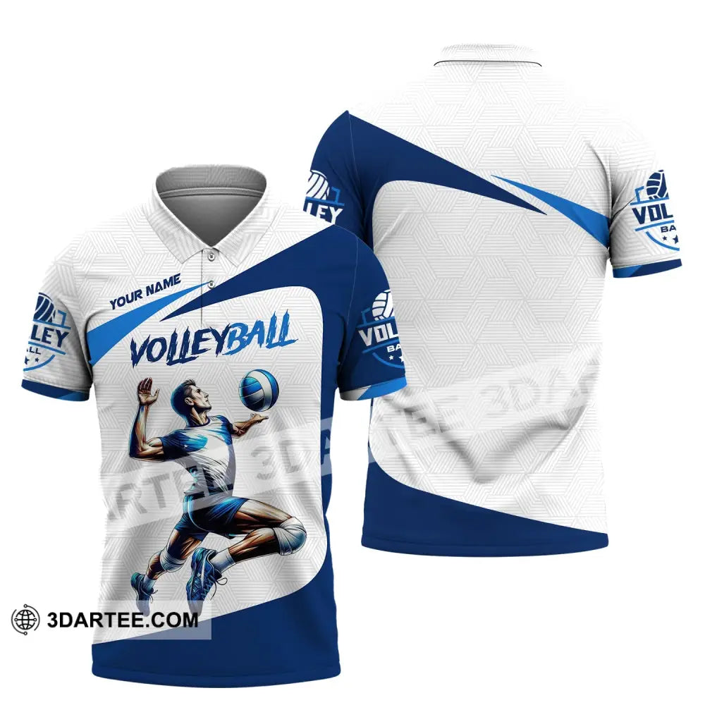 Man Shirt Custom Name Volleyball Player T-Shirt For Lover Team Uniform Polo / S T-Shirt