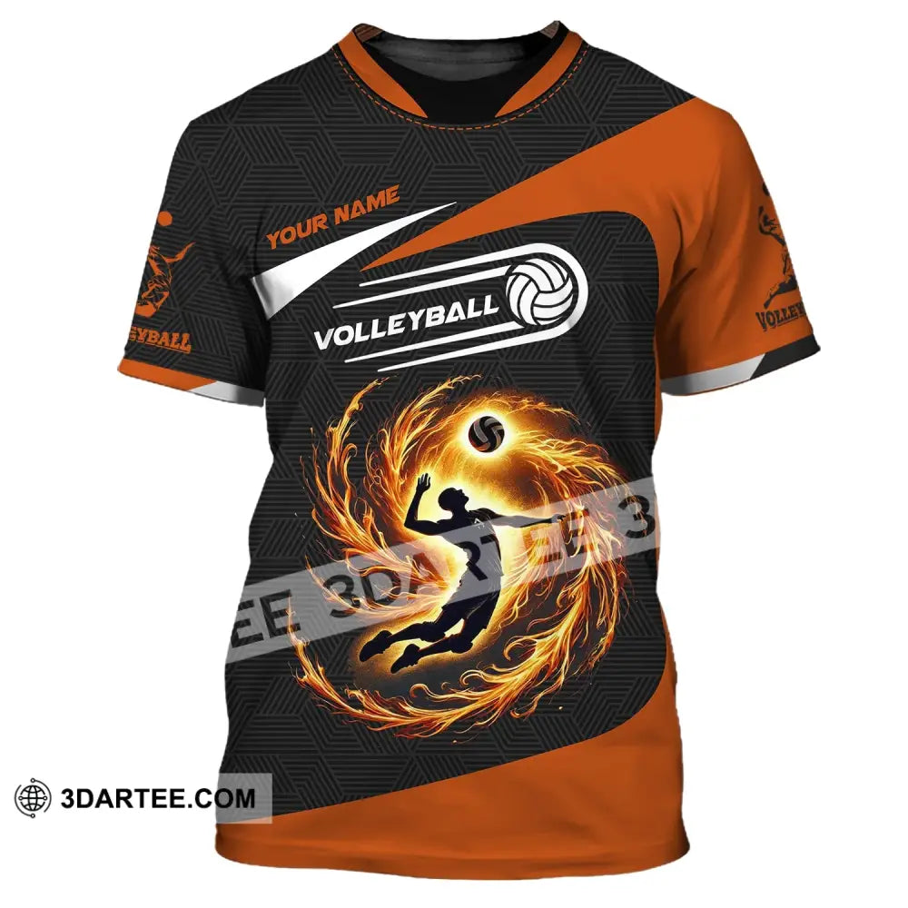 Man Shirt Custom Name Volleyball Player T-Shirt For Lover Team Uniform / S T-Shirt