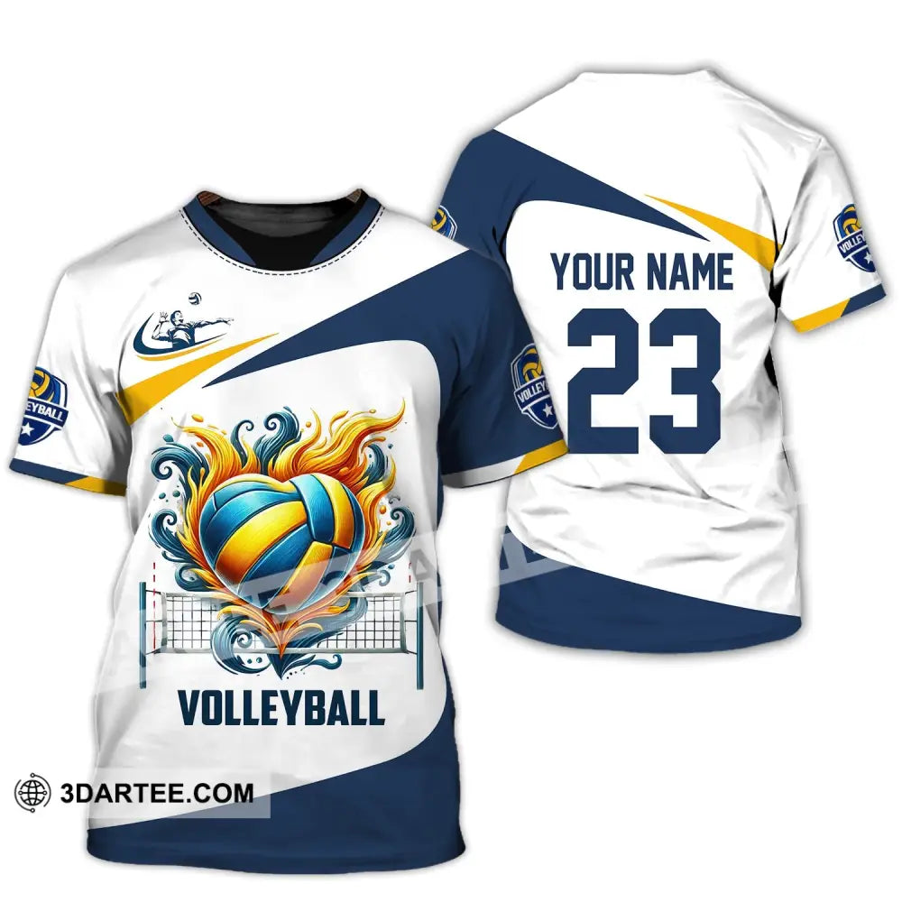 Man Shirt Custom Name Volleyball Player T-Shirt For Lover Team Uniform / S T-Shirt