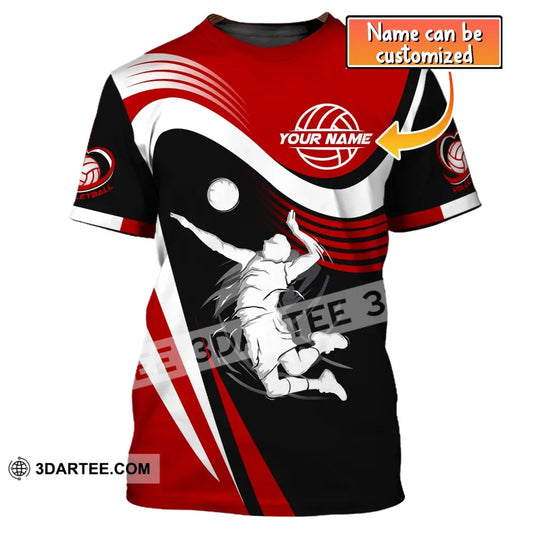 Man Shirt Custom Name Volleyball T-Shirt For Club Gift Players