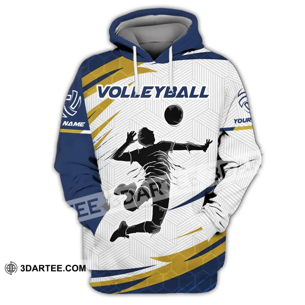 Man Shirt Custom Name Volleyball T-Shirt Gift For Player Hoodie / S T-Shirt