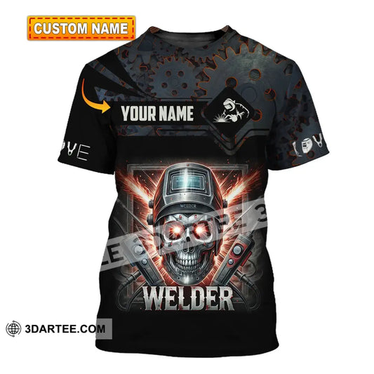 Man Shirt Custom Name Welder Polo Hoodie Long Sleeve T-Shirt