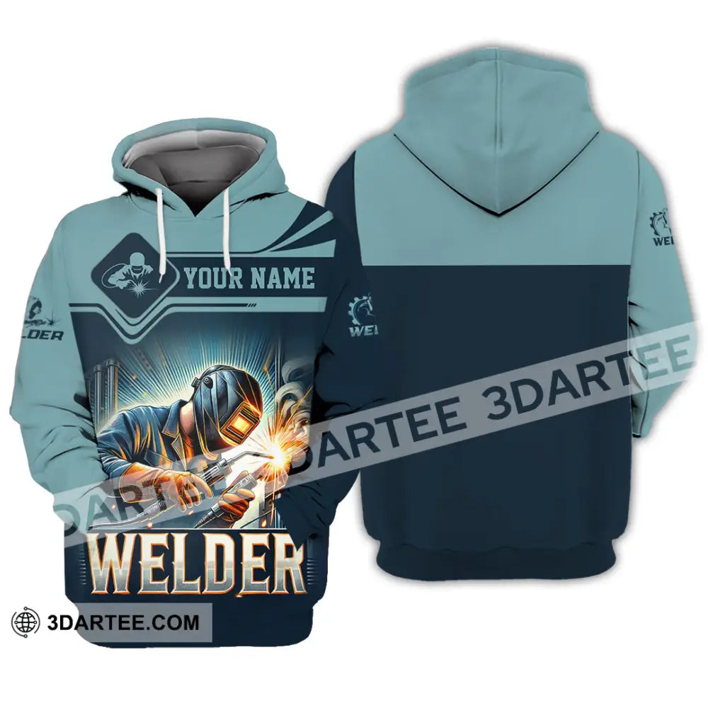 Man Shirt Custom Name Welder Polo Long Sleeve Gift For Hoodie / S T-Shirt