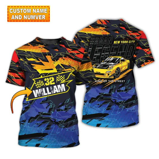 Man Shirt - Custom Racing T-Shirt Urban Legend King Of The Street For Team T-Shirt