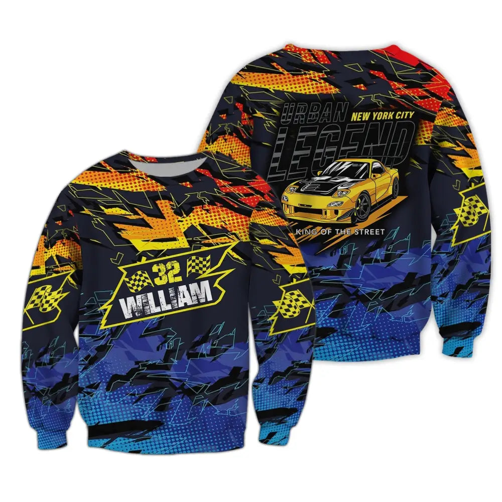 Man Shirt - Custom Racing T-Shirt Urban Legend King Of The Street For Team Long Sleeve / S T-Shirt