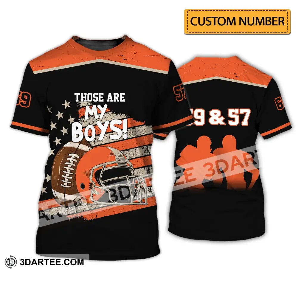 Man Shirt - Custom Rugby Football T-Shirt Those Are My Boys Clothing T-Shirt