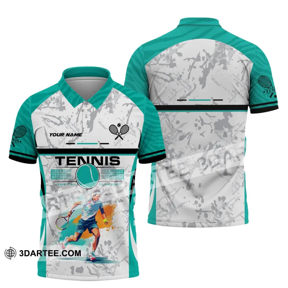 Man Shirt Tennis Leave It All On The Court Club Gift For Player Gifts Polo / S T-Shirt