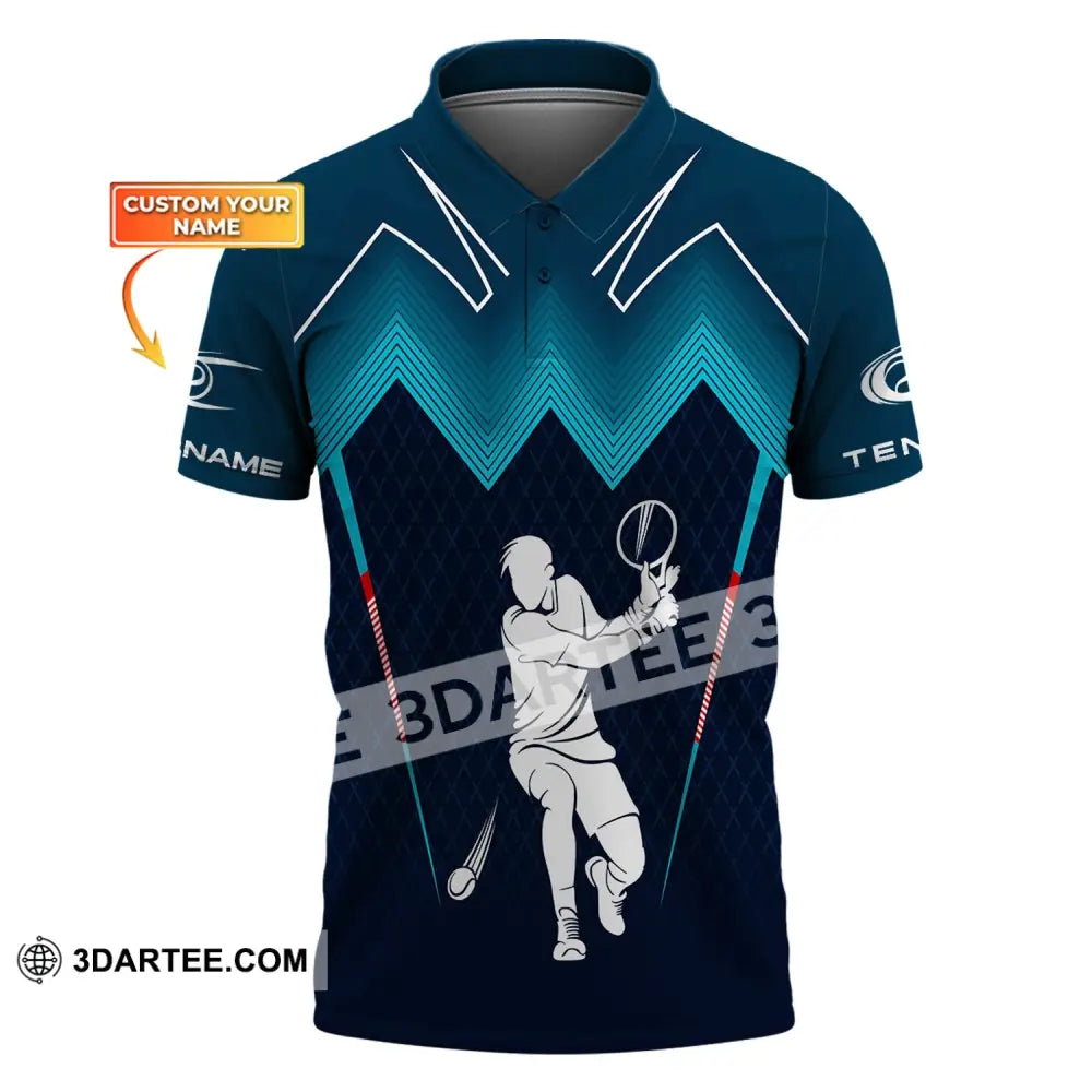 Man Shirt Tennis T-Shirt Lover Gift Player Apparel Polo / S