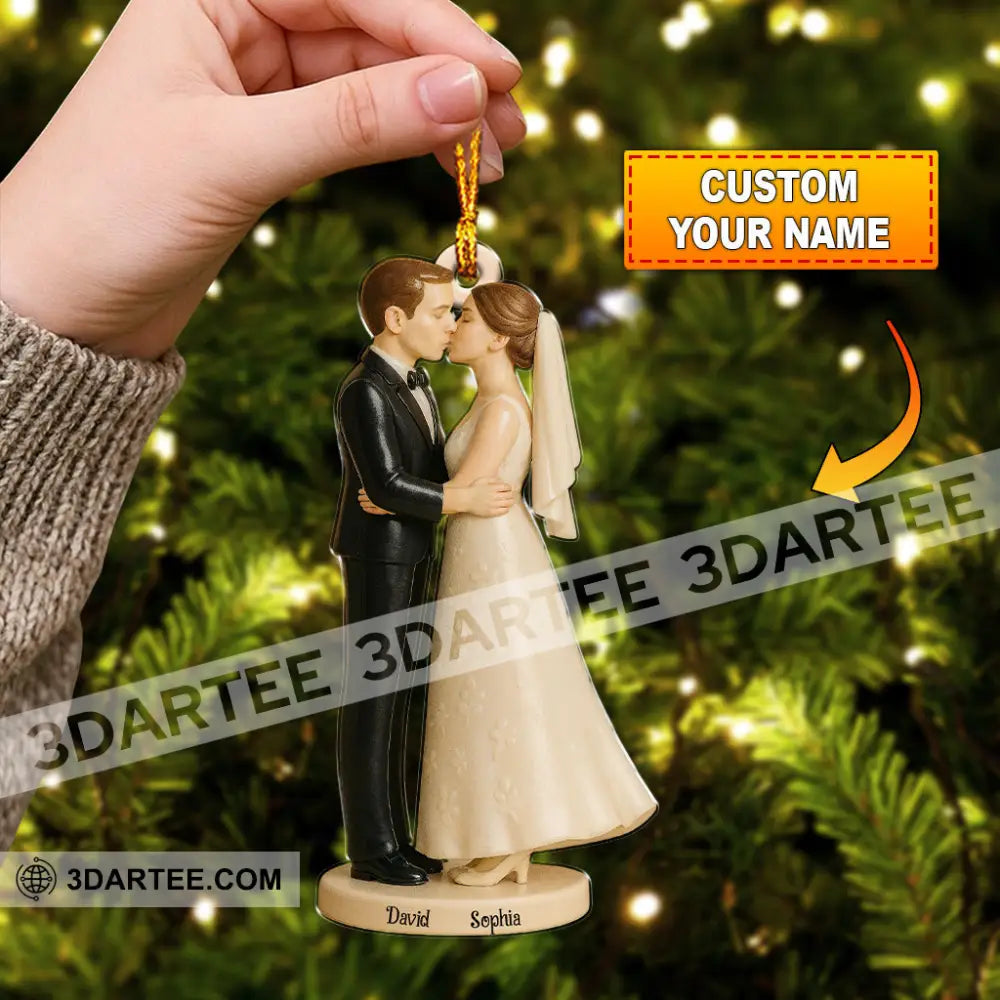 Married Couple Home Decor Christmas Ornament Personalized Ornament 3.54’’ / 1 Ornament Ornament