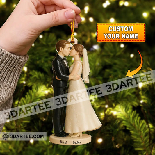 Married Couple Home Decor Christmas Ornament Personalized Ornament 3.54’’ / 1 Ornament Ornament