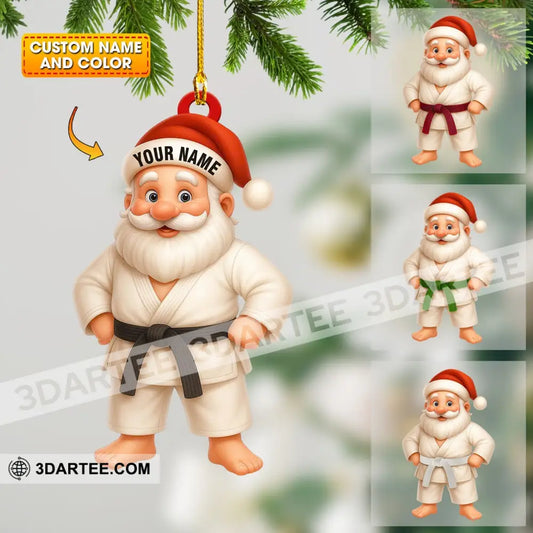 Martial Arts Santa Home Decor Christmas Ornament Personalized Ornament 3.54’’ / 1 Ornament Ornament