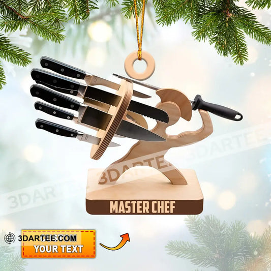Master Chef Christmas Ornament Personalized Ornament 3.54’’ / 1 Ornament Ornament