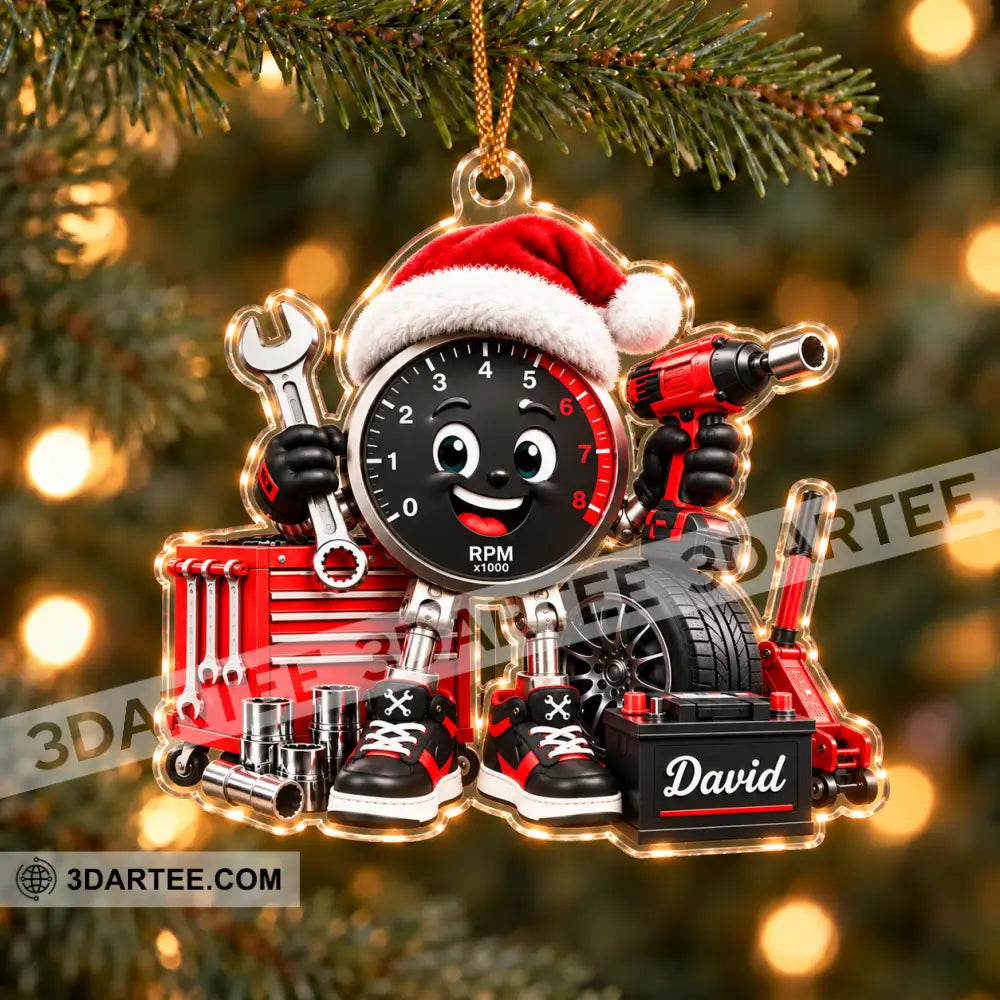 Mechanic Home Decor Christmas Ornament Personalized Ornament - 3.54’’ / 1 Ornament - Ornament