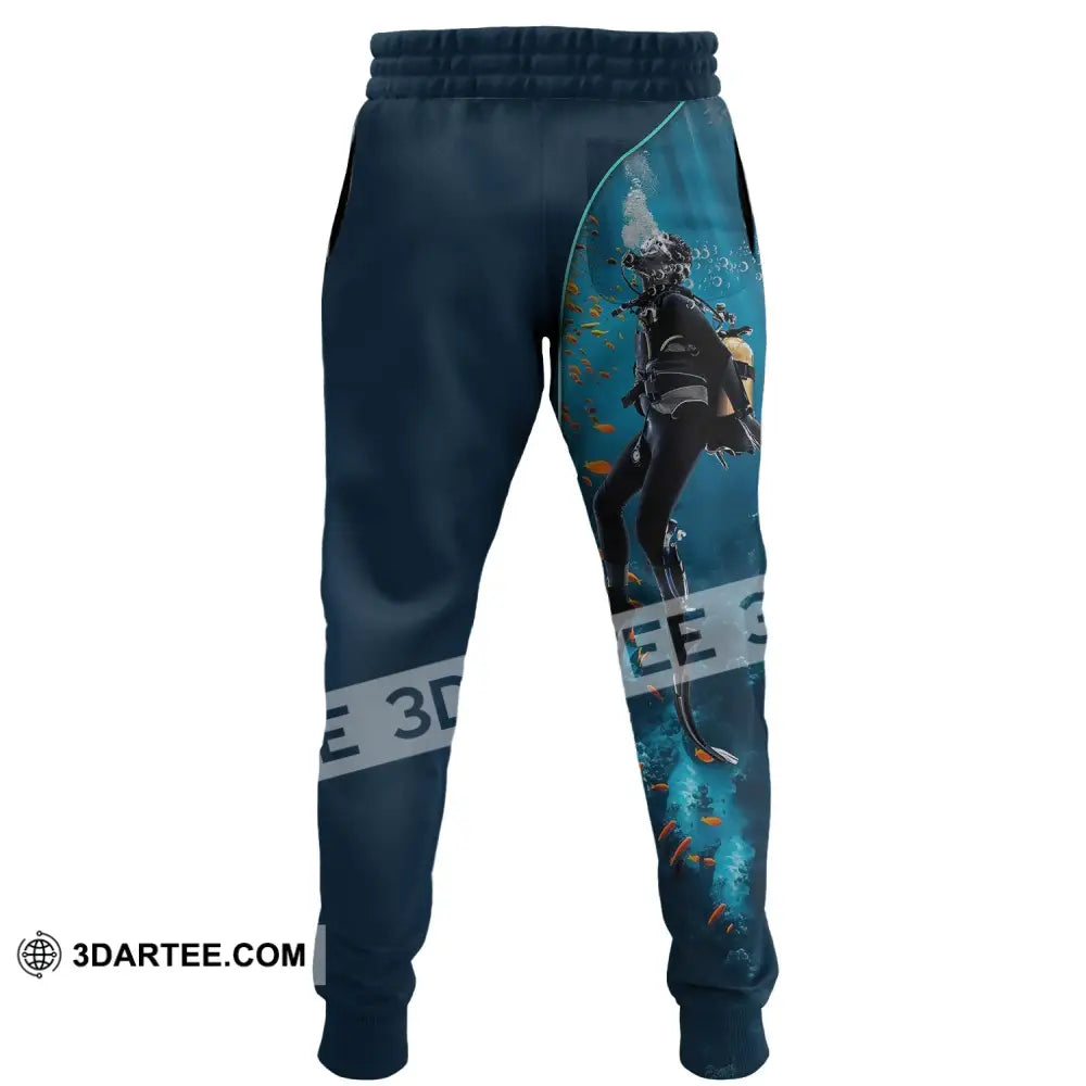 Men Pants - Custom Text Pants Scuba Diving Lover Pants Pants