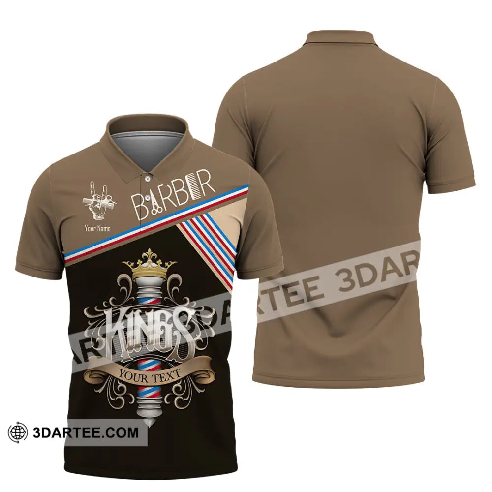 Men Shirt Custom Barber Kings Shirt Polo Shirt / S T shirt