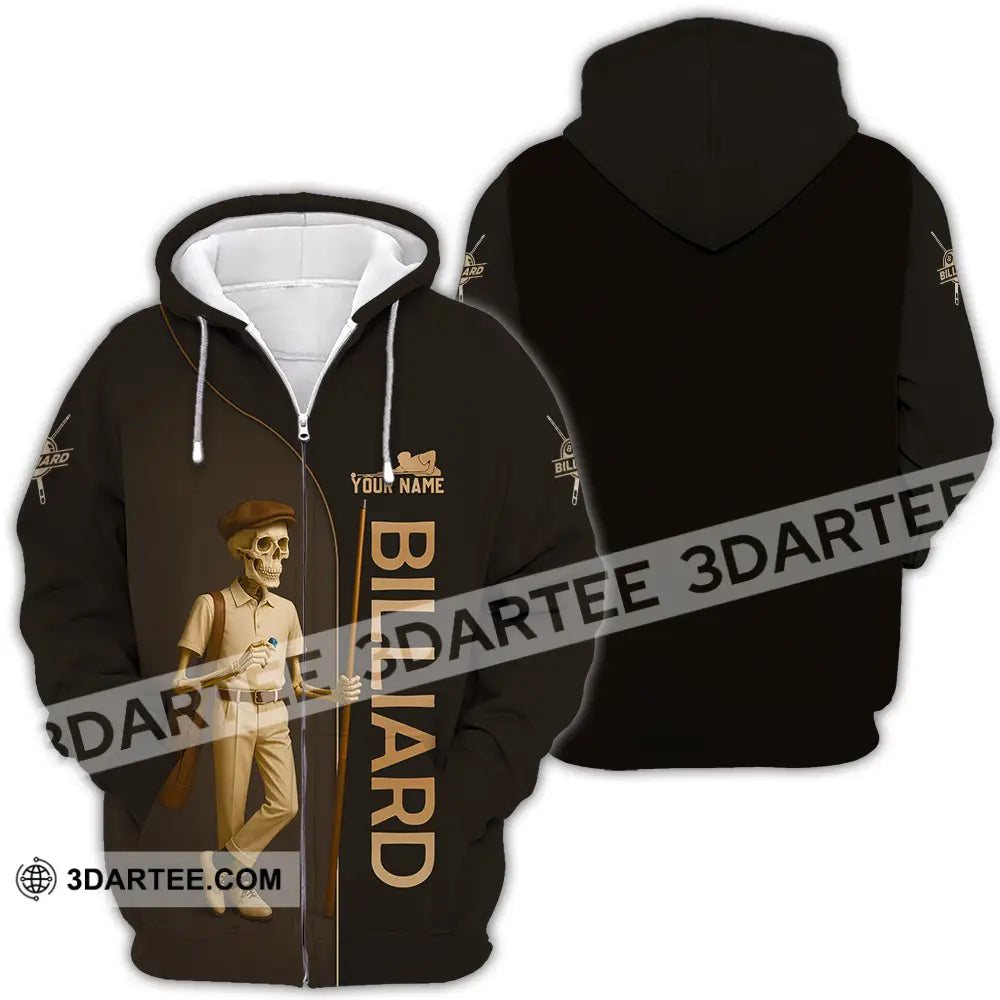 Men Shirt - Custom Billiards Shirt Zipper Hoodie / S T-shirt
