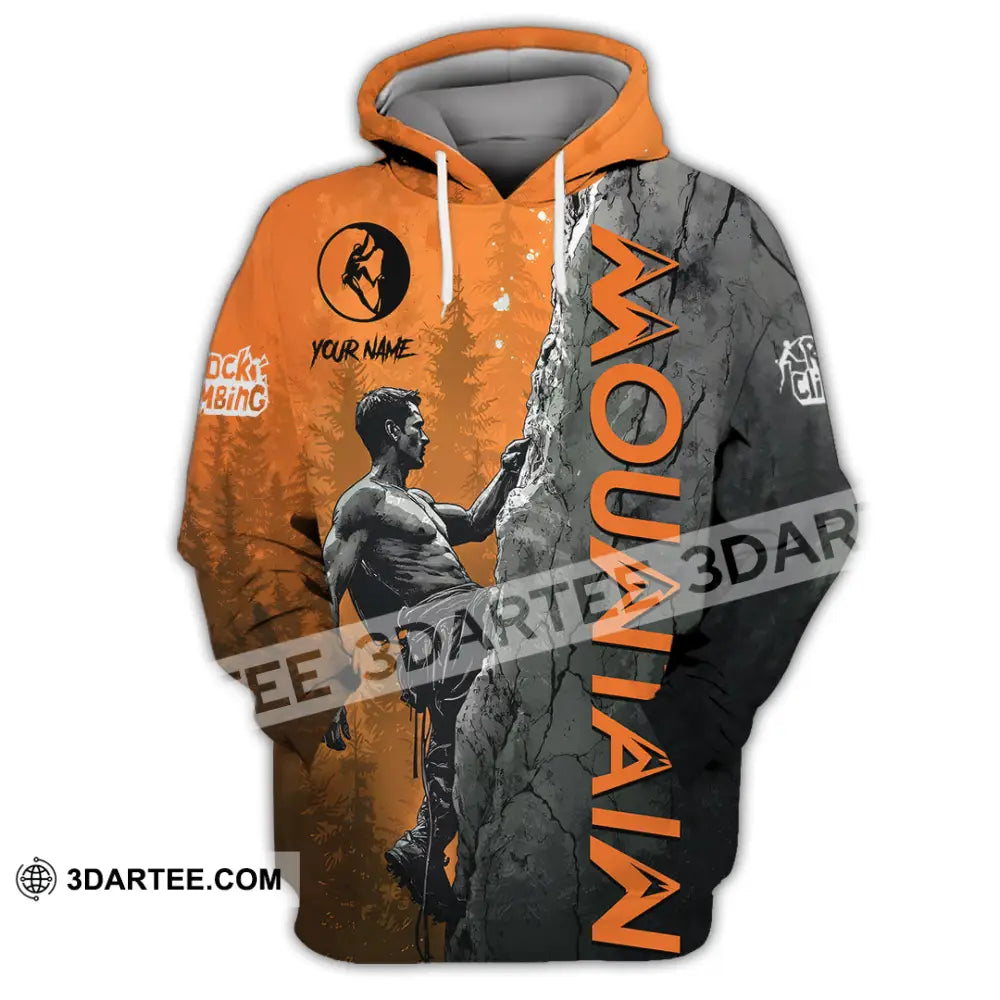 Men Shirt Custom Climbing Mountain Shirt Hoodie / S T shirt