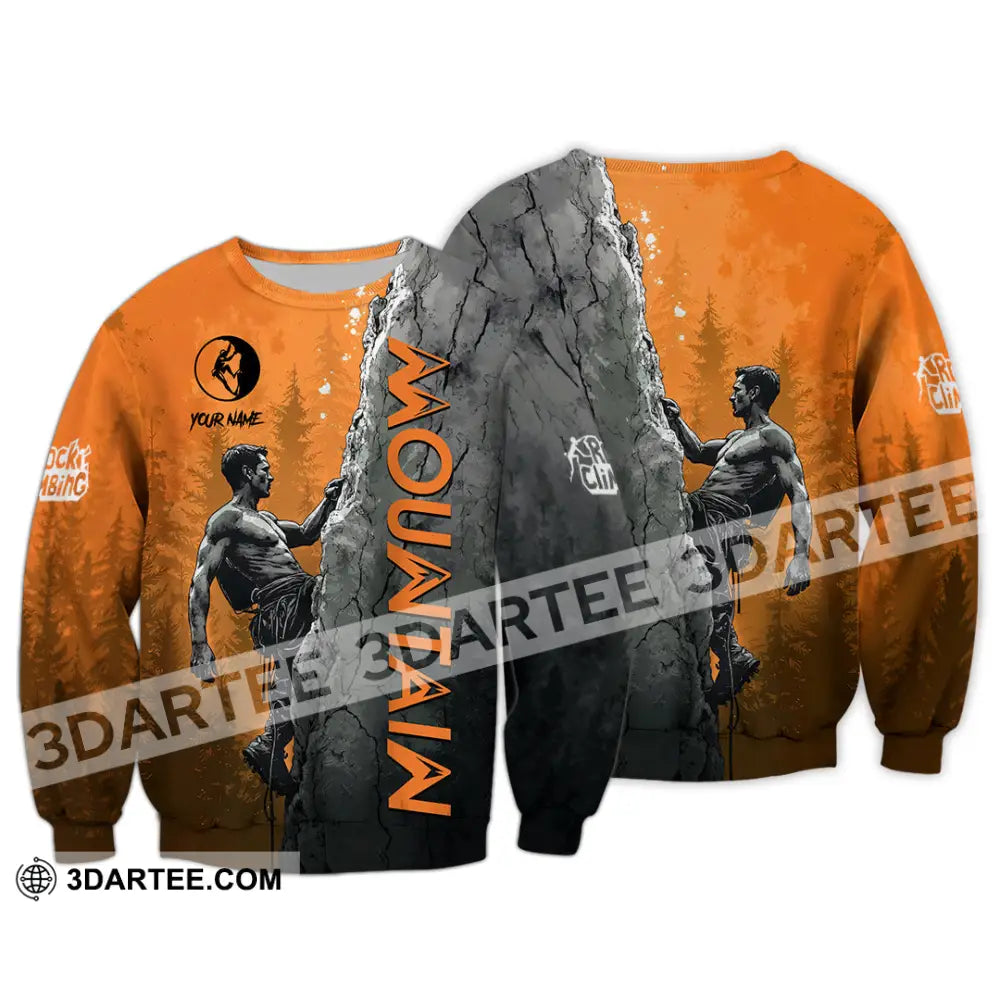 Men Shirt Custom Climbing Mountain Shirt Long Sleeve / S T shirt