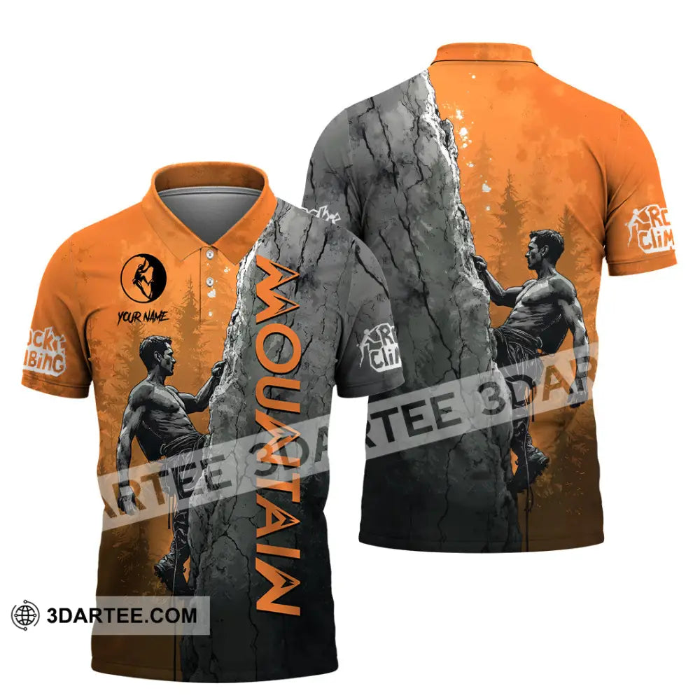 Men Shirt Custom Climbing Mountain Shirt Polo Shirt / S T shirt